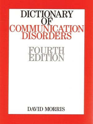 cover image of Dictionary of Communication Disorders